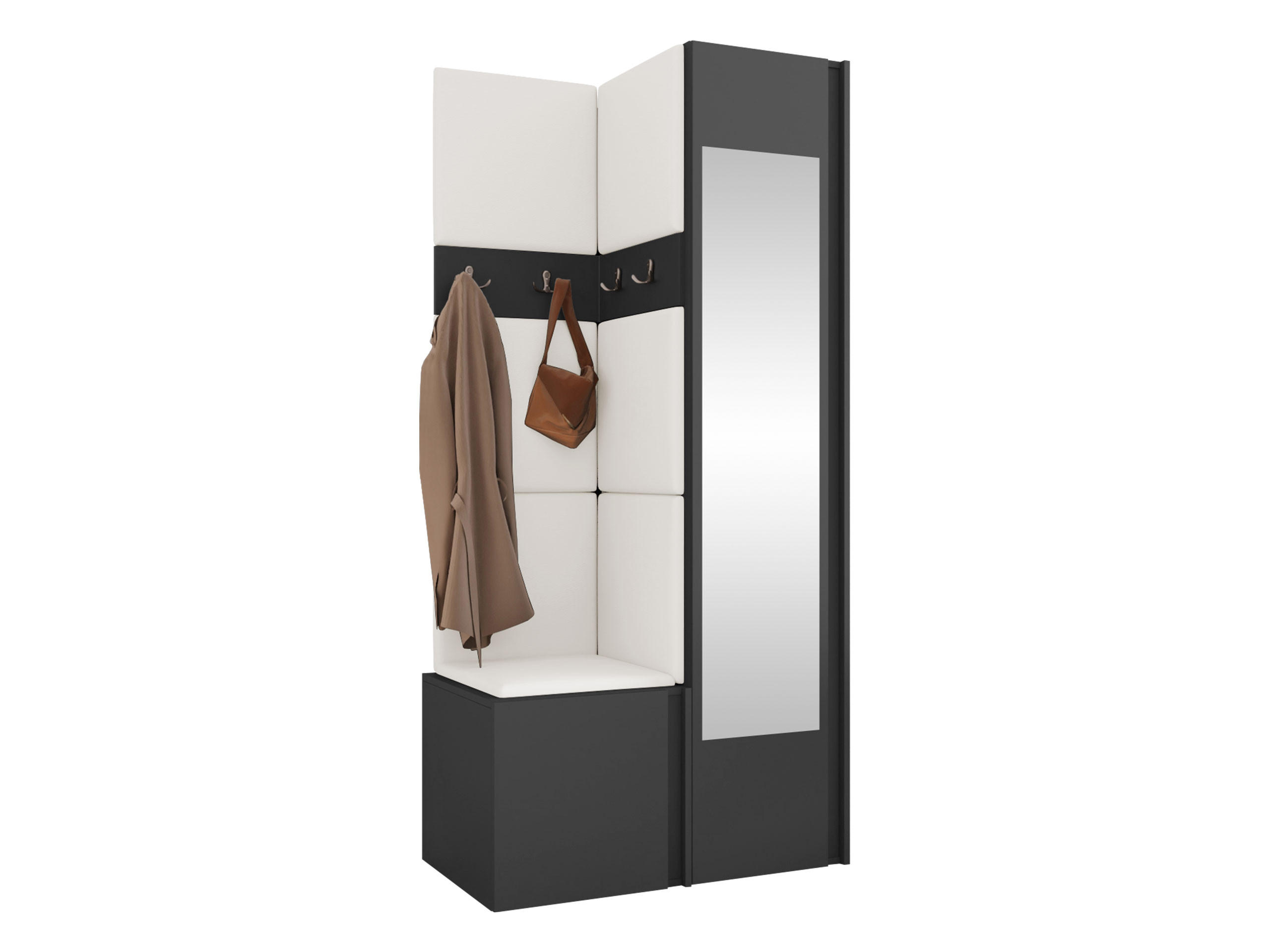 Mirjan24 Garderoben-Set Graphit, Graphit 82x186x46 cm