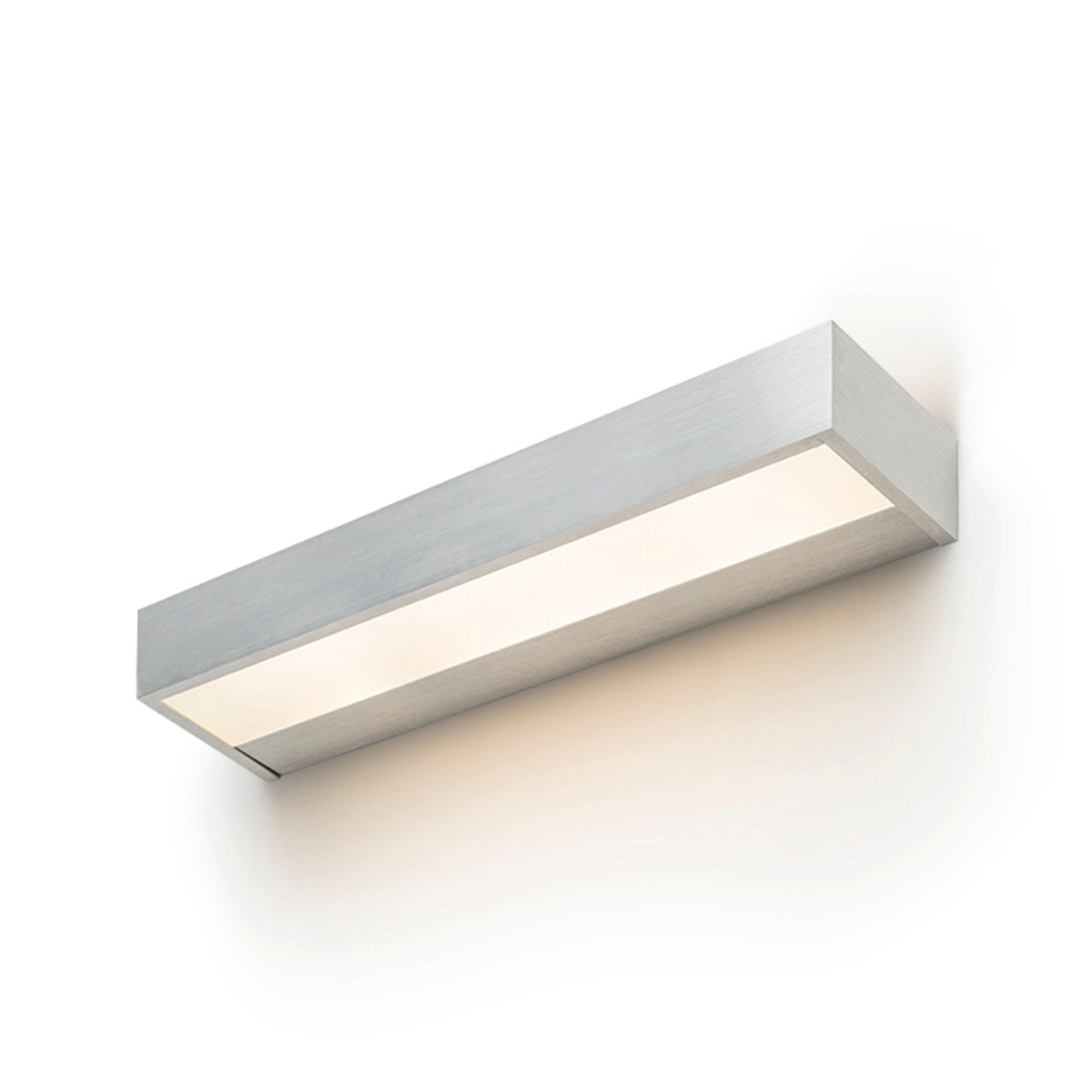 WANDLEUCHTE PRIO LED 62 gebürstetes Aluminium 33 W - Silberfarben, Metall (12/63/62cm) - Rendl