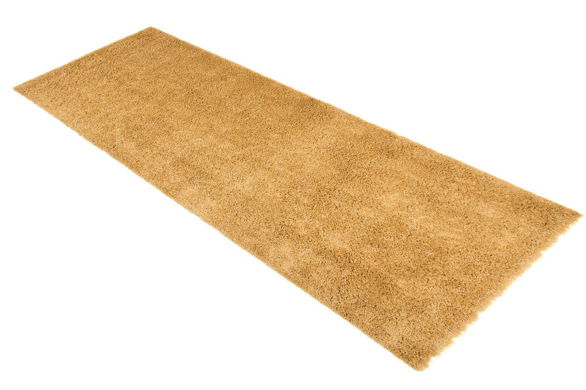 TEPPICHLÄUFER ESSENCE gelb uni 80/500 cm - Gelb, Textil (80/500cm) - Tapiso