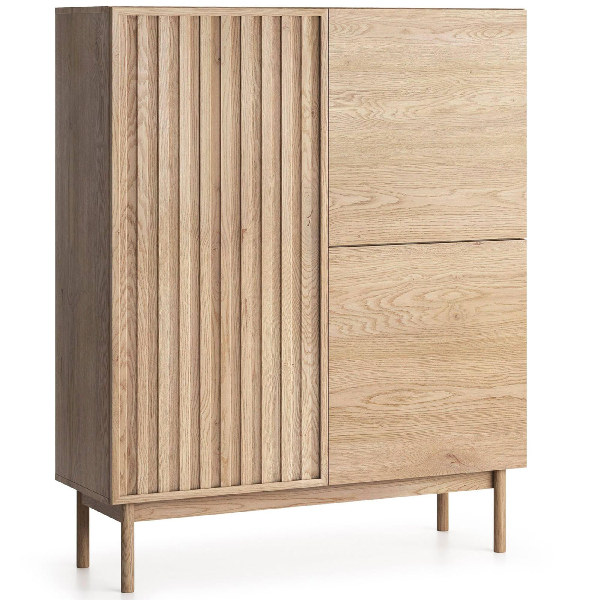 KOMMODE HARMA,Eichefarben - Eichefarben, Holzwerkstoff (106/130/37cm) - KONSIMO®