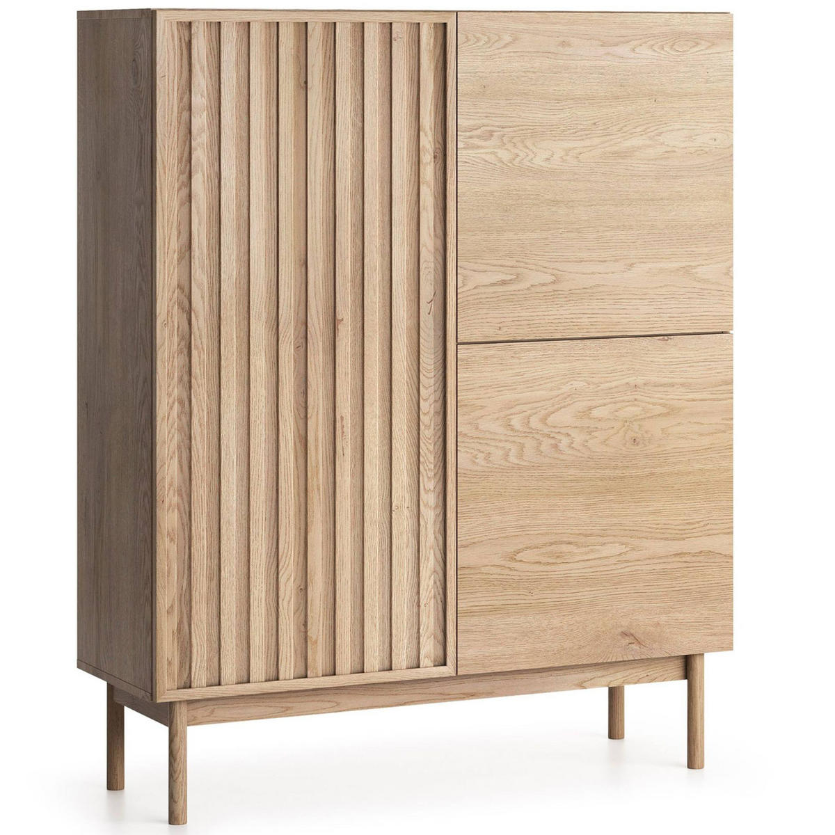 KOMMODE HARMA,Eichefarben - Eichefarben, Holzwerkstoff (106/130/37cm) - KONSIMO®