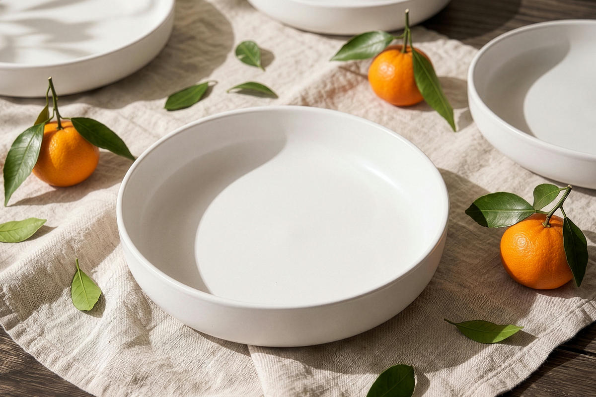 TELLER-SET VICTO 6-tlg Suppenteller - Weiß, Keramik (18cm) - KONSIMO®
