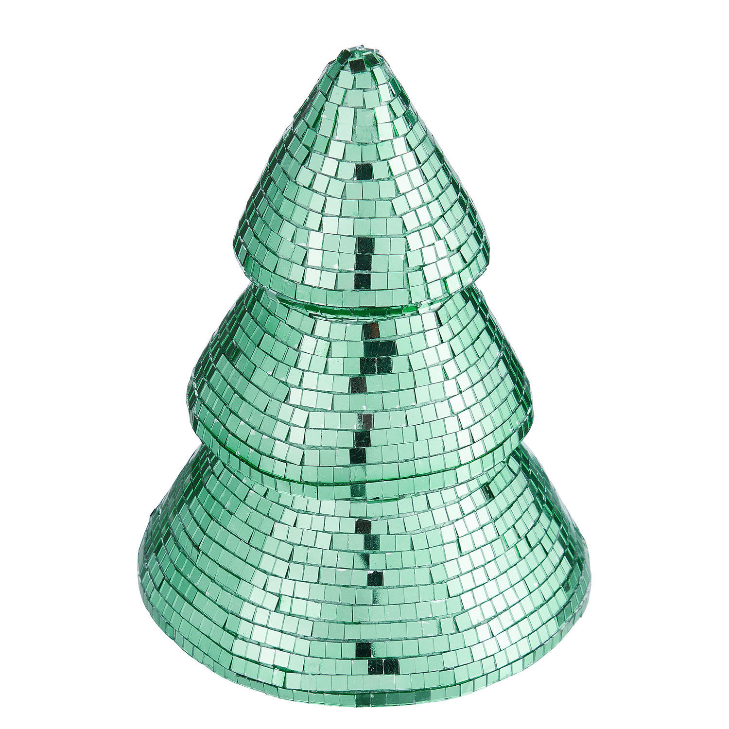 DEKO-TANNENBAUM Disco - Grün, Glas (16/20/16cm) - Butlers