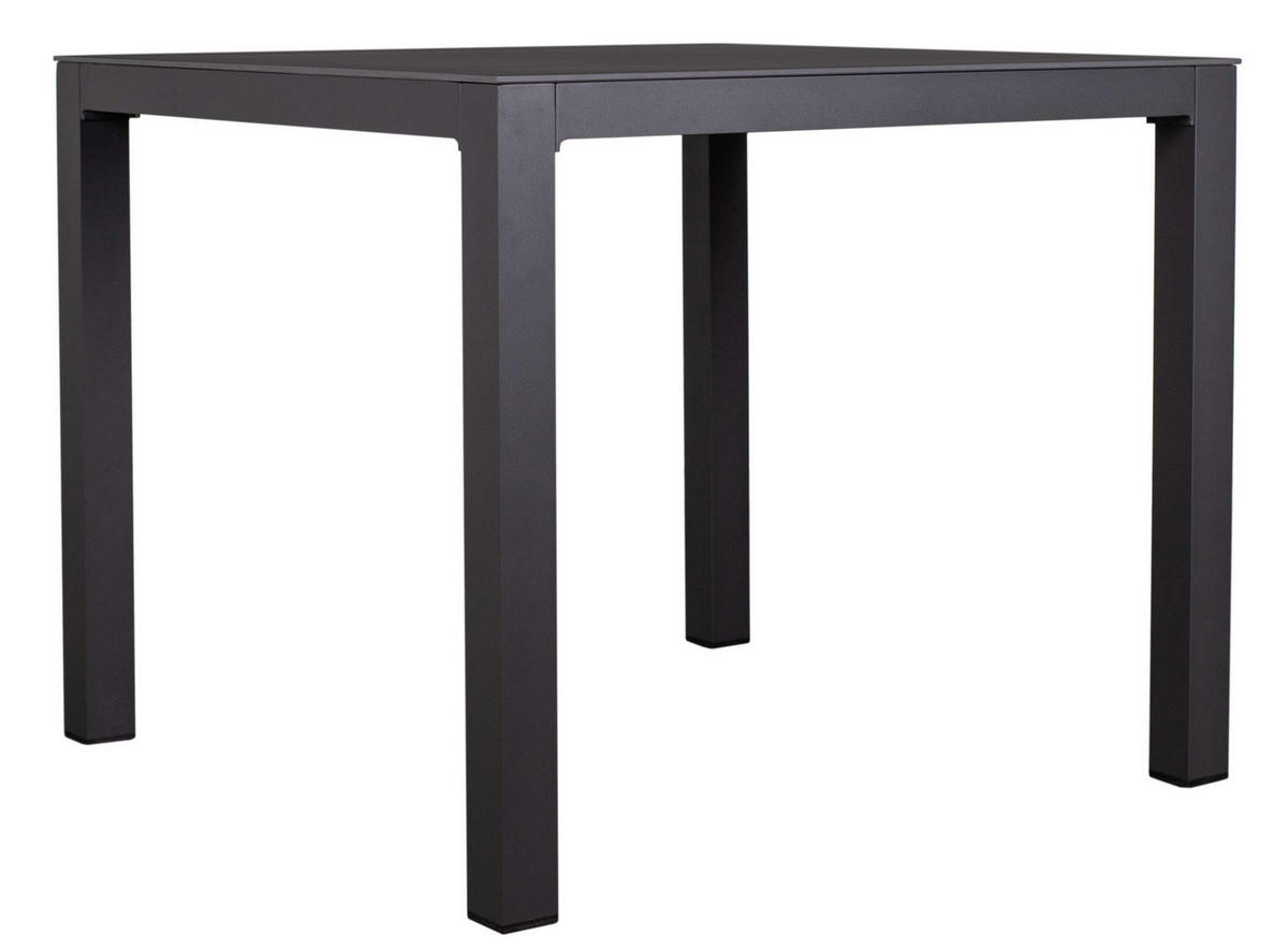 GARTENTISCH Tarifa - Schwarz, Metall (90/90/76cm) - Mr. Deko