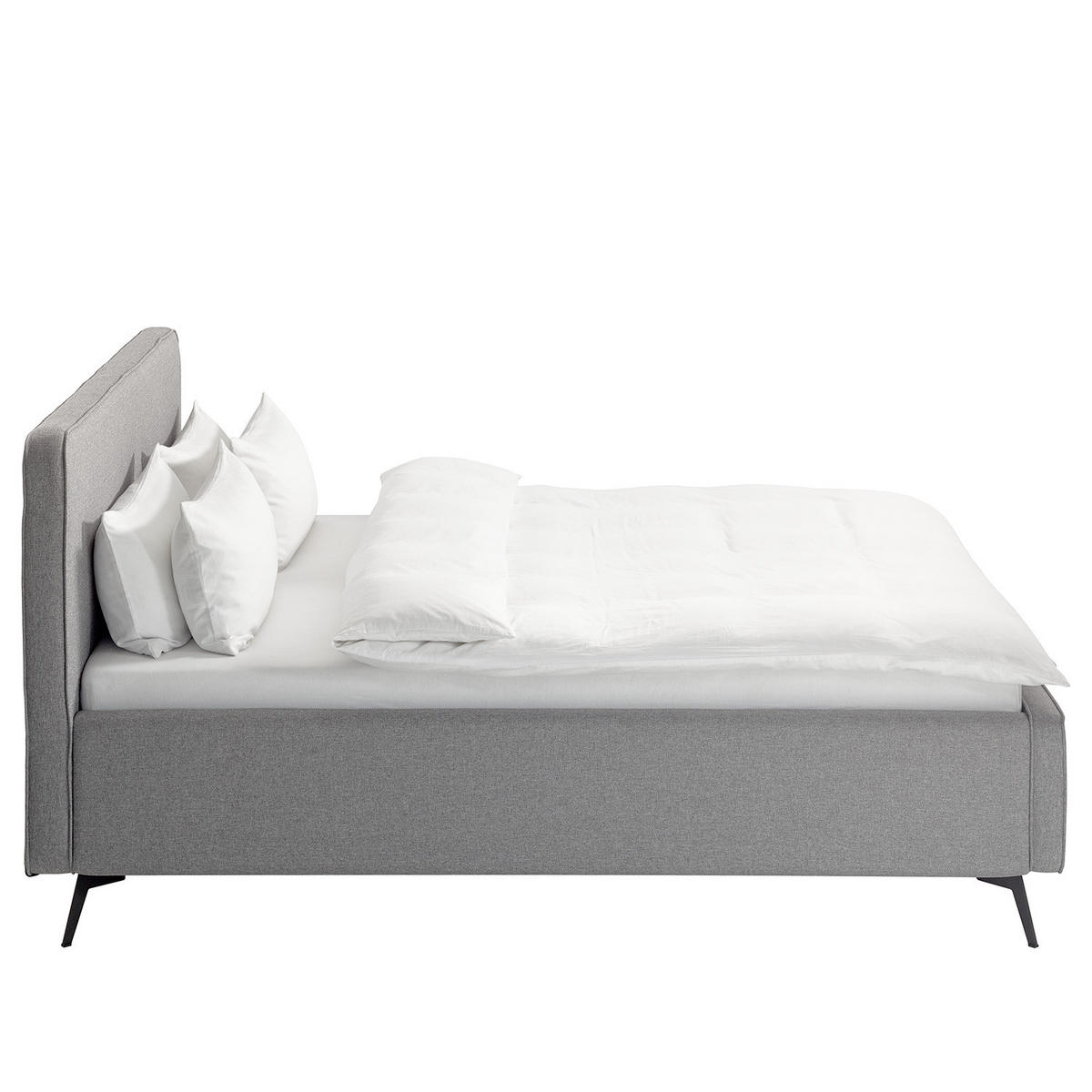 POLSTERBETT - Grau, Textil (200/200cm) - home24