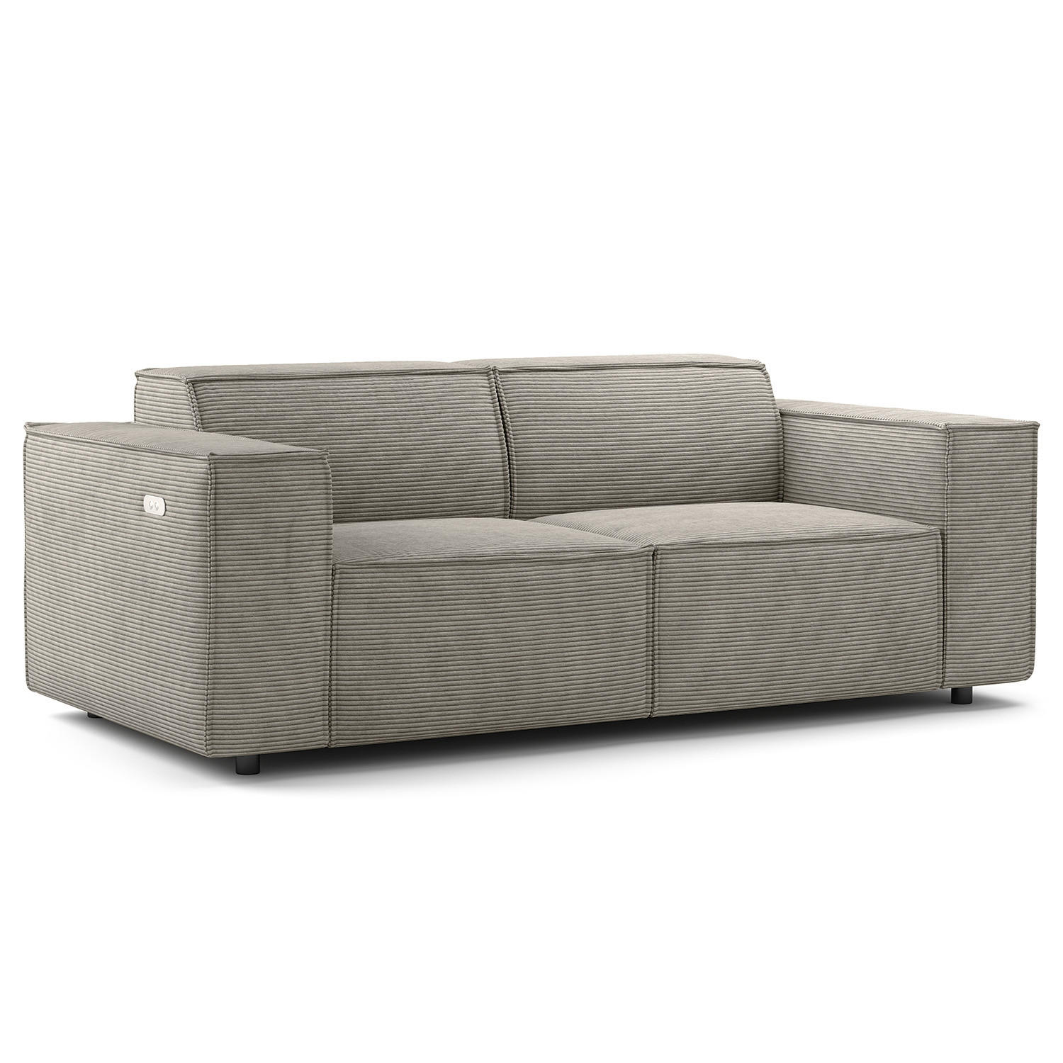 2-SITZER SOFA - Graubraun, Textil (189/70/96cm) - home24