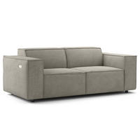 2-SITZER SOFA - Graubraun, Textil (189/70/96cm) - home24