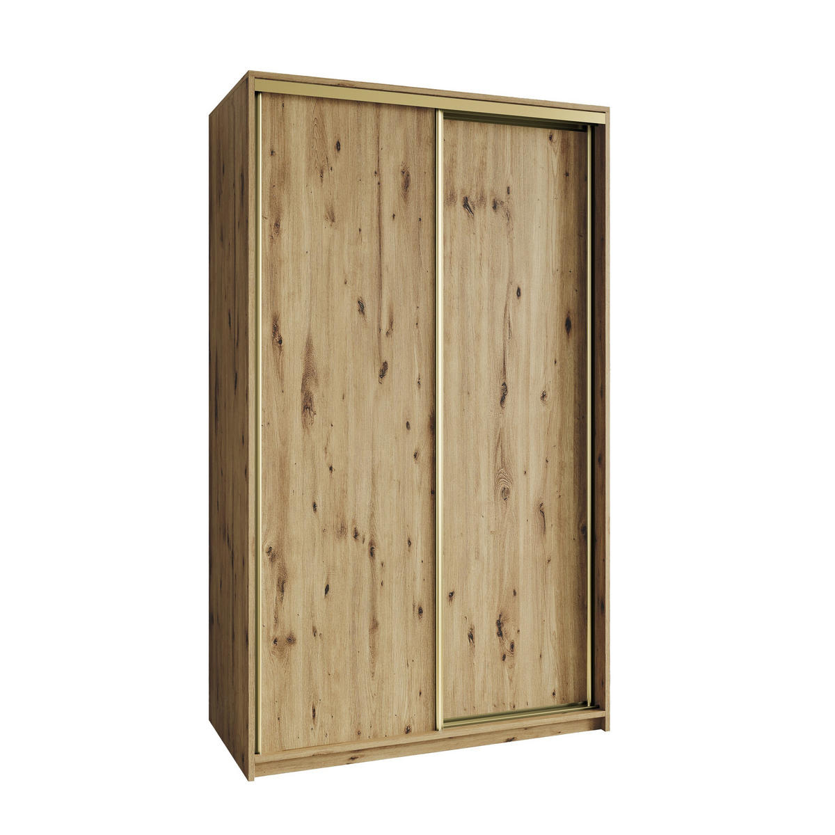 SCHWEBETÜRENSCHRANK NISSE 120/205/60 cm 2-türig Eiche Artisan - Eiche Artisan, Holzwerkstoff (120/205/60cm) - MASSENO