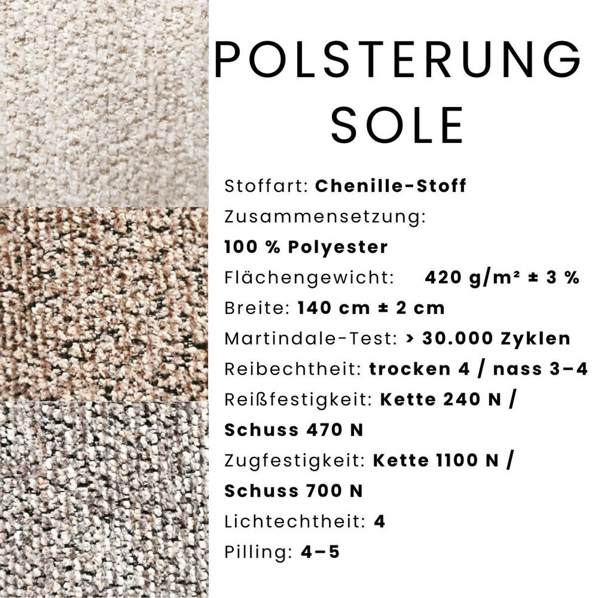 ECKSOFA LUNA mit Bettkasten und Schlaffunktion, Beige - Beige, Textil (195/271cm) - KS Home Concept