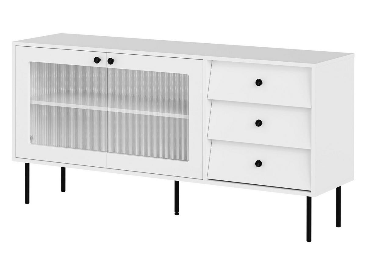 SIDEBOARD Valerio 150 - Schwarz/Weiß, Holzwerkstoff/Kunststoff (150/75/39cm) - MIRJAN24