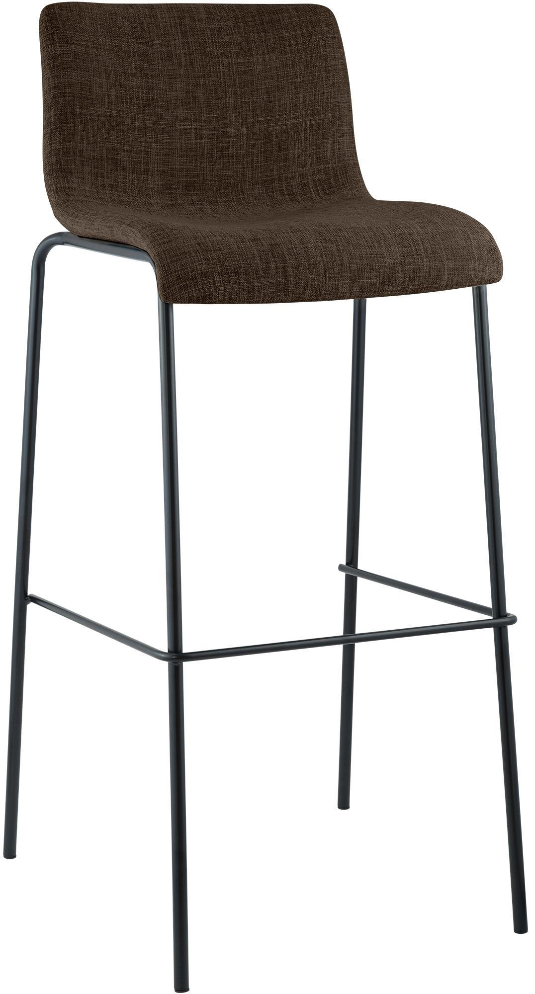 BARHOCKER Stoff Braun - Schwarz/Braun, Textil/Metall (43/100/48cm) - CLP