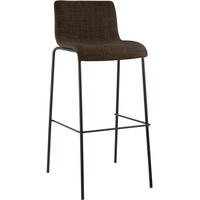 BARHOCKER Stoff Braun - Schwarz/Braun, Textil/Metall (43/100/48cm) - CLP