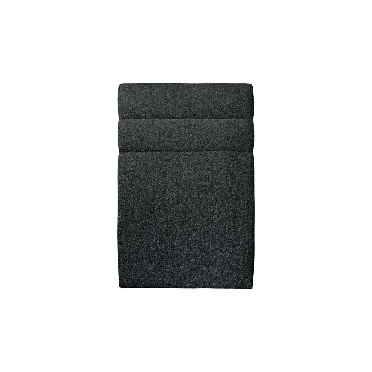 KOPFTEIL Modell Linien – Schwarzer Bouclé-Stoff 90 cm - Beige/Schwarz, Karton/Holz (90/120/10cm) - Sommeil de Plomb