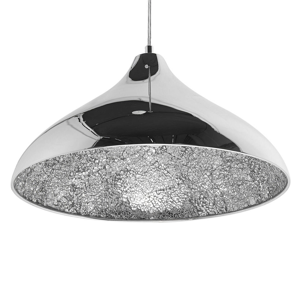 HÄNGELEUCHTE Iskar 40/40/125 cm - Silberfarben, Metall (40/40/125cm) - Beliani