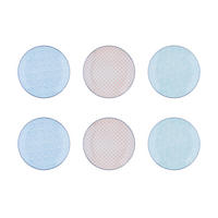 TELLER Pattern Ø21cm - 6er-Set - Pastel - Pink, Keramik (21cm) - Björn