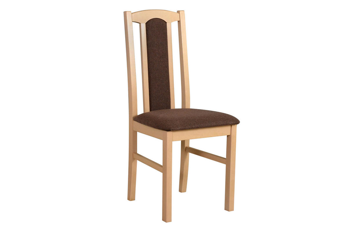 ESSZIMMERSTUHL – Set 4x Bos 7 Sonoma, soro 28 - Braun/Sonoma Eiche, Holz (43/96/40cm) - Leaf Design