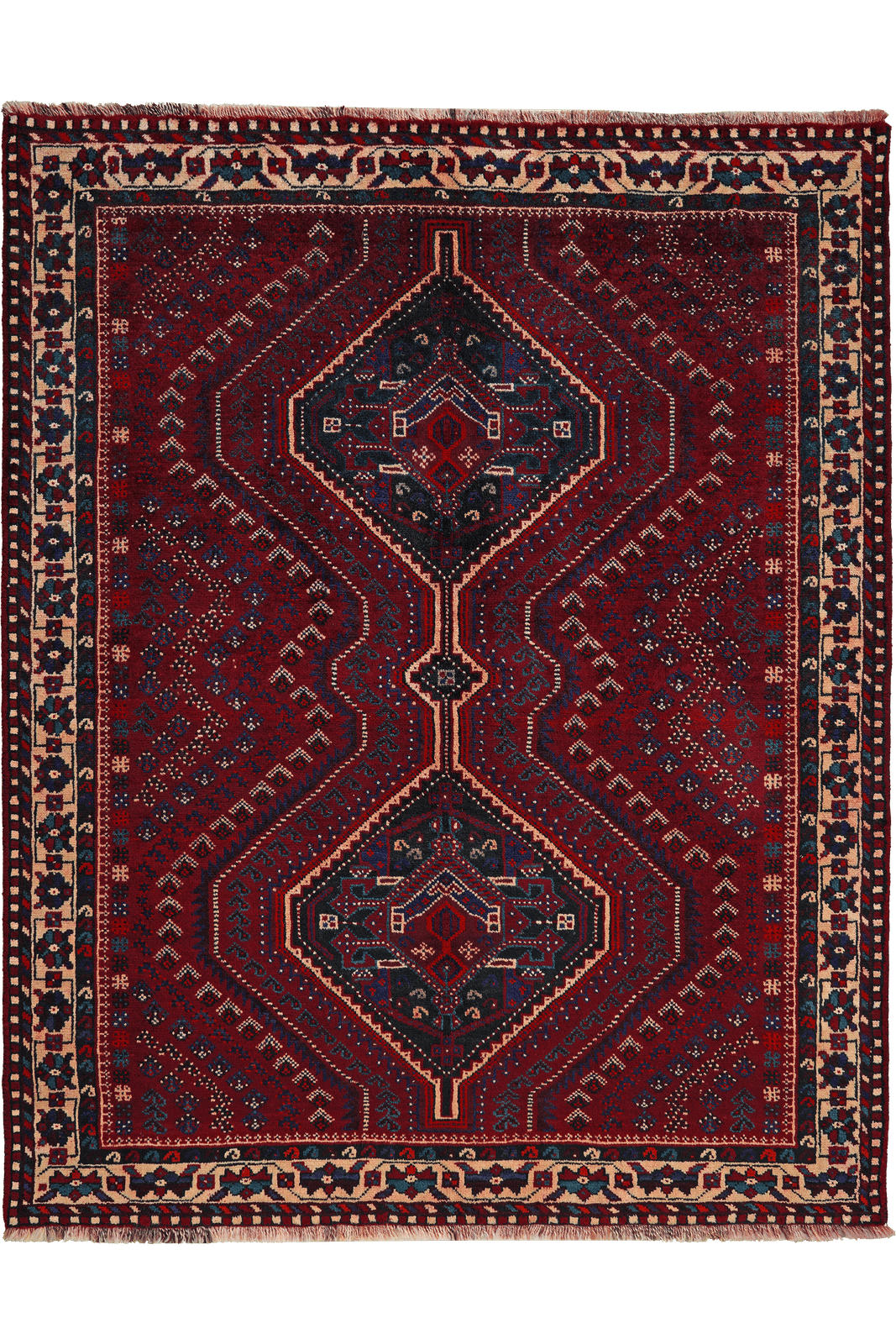 ORIENTTEPPICH handgeknüpft Gashgai Rot 205/164 cm Schurwolle - Rot, Textil (164/205cm) - Looma
