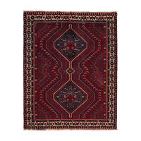 ORIENTTEPPICH handgeknüpft Gashgai Rot 205/164 cm Schurwolle - Rot, Textil (164/205cm) - Looma
