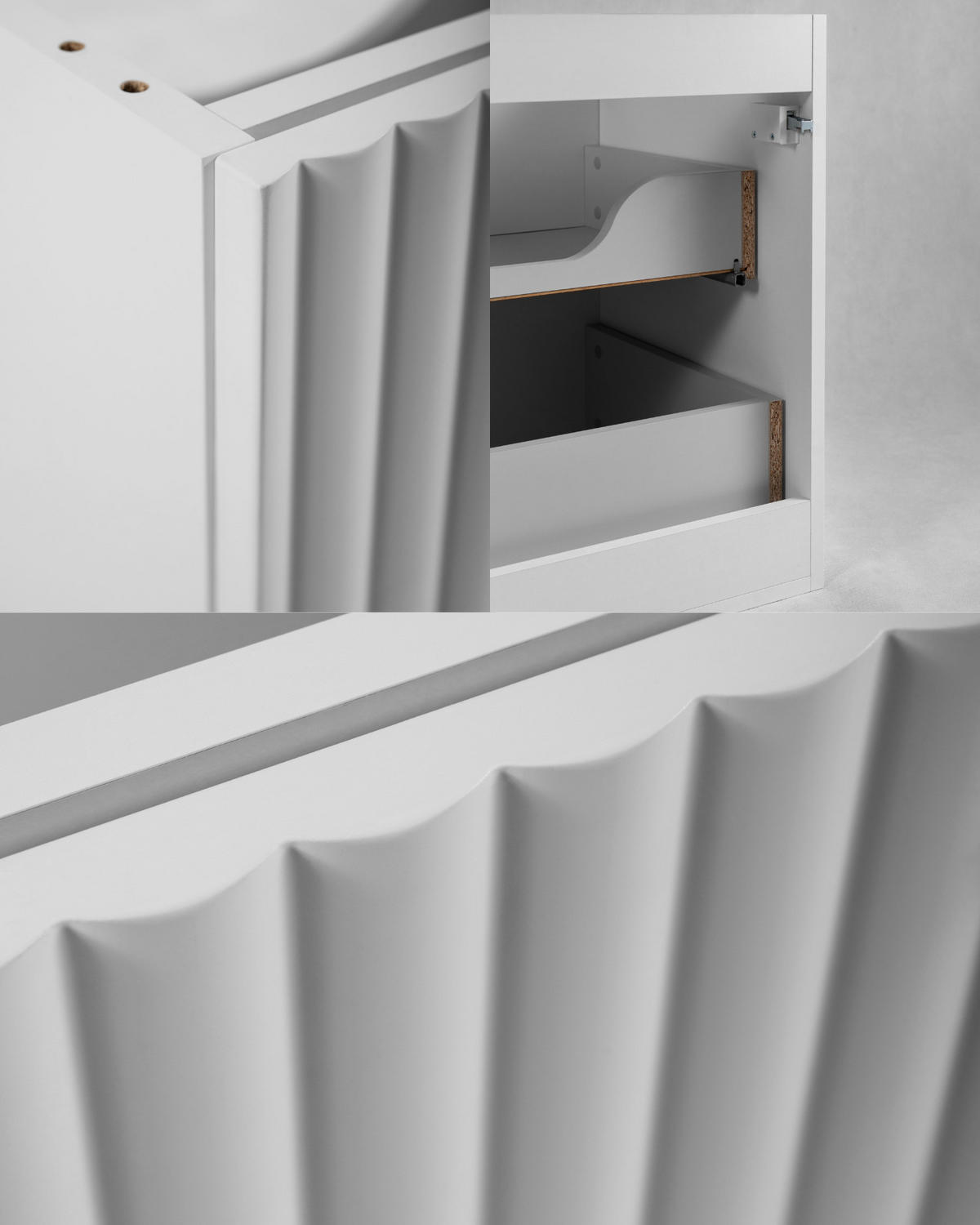 BADEZIMMER-HOCHSCHRANK: Weiß / Griffe Silber, 35 x 27 x 136 cm - Silberfarben/Weiß, Holzwerkstoff (35/136/27cm) - 3XE LIVING
