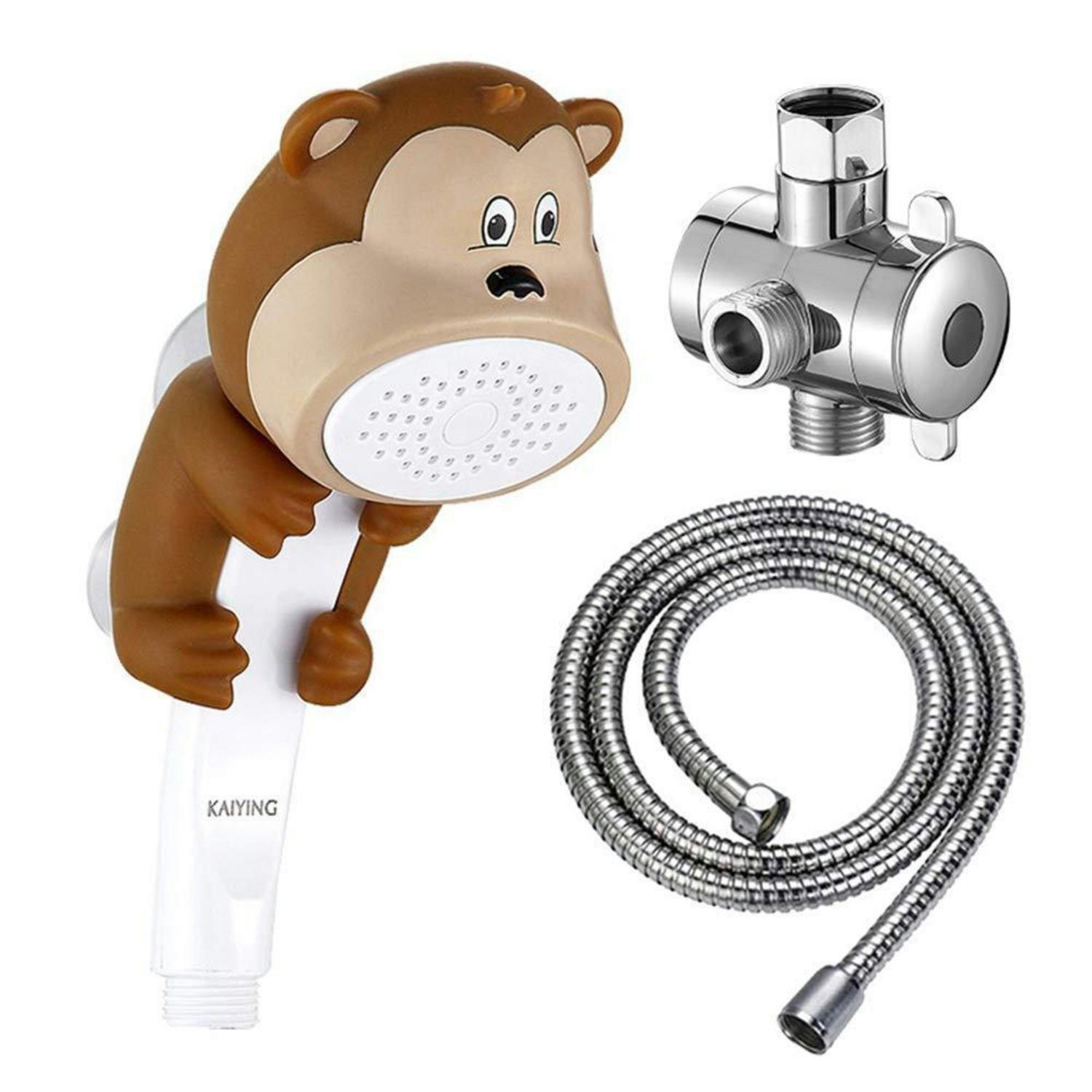 DUSCHKOPF Affe 3-teiliges Set - Braun, Kunststoff (8.8/7.5/21cm)