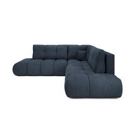 ECKSOFA DUCA II R-S Dunkelblau Chenille mit Schlaffunktion - Dunkelblau, Holz (266.5/266.5cm) - MASSENO