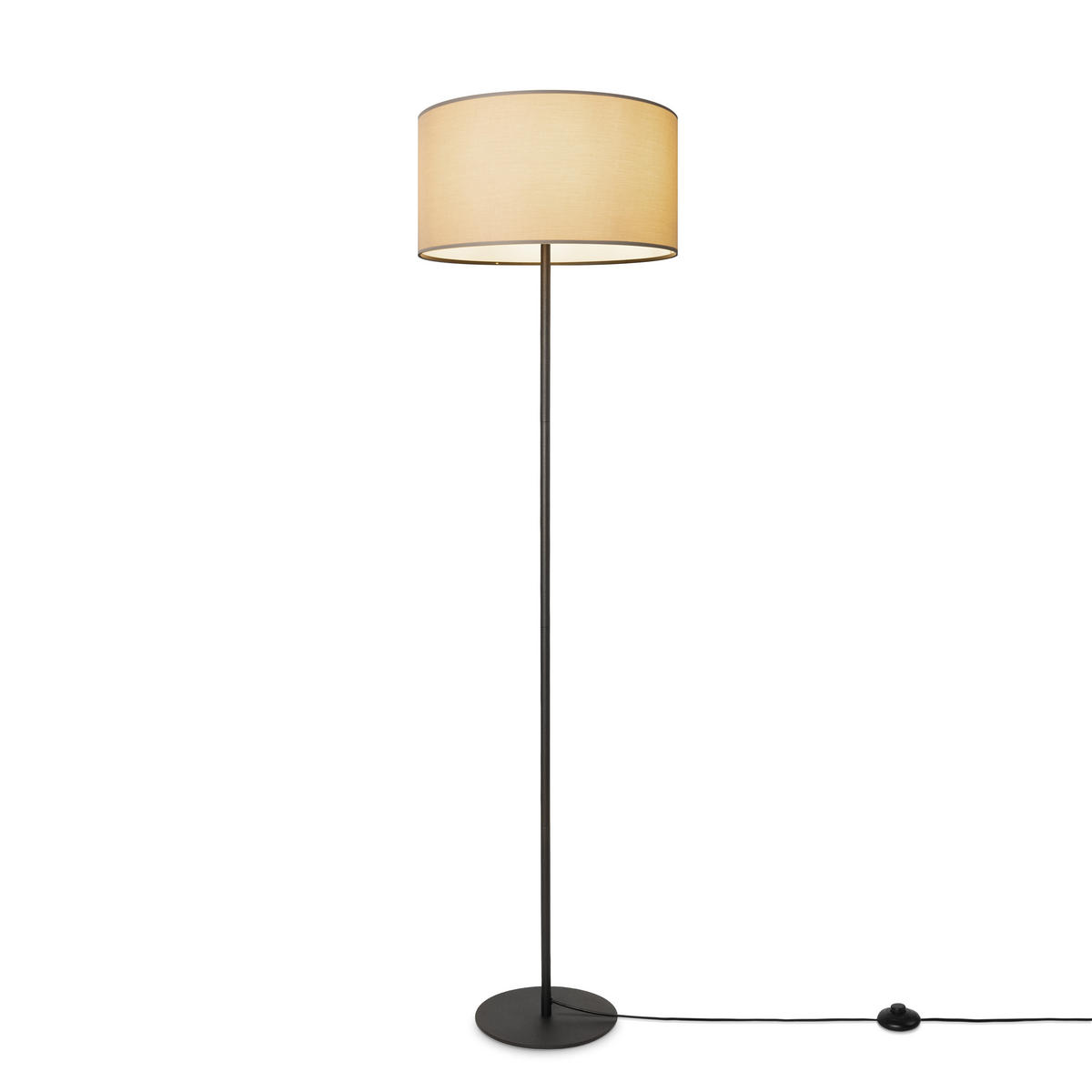 STEHLEUCHTE Luca Fl - Ecru, Metall (38/38/144cm) - Paco Home