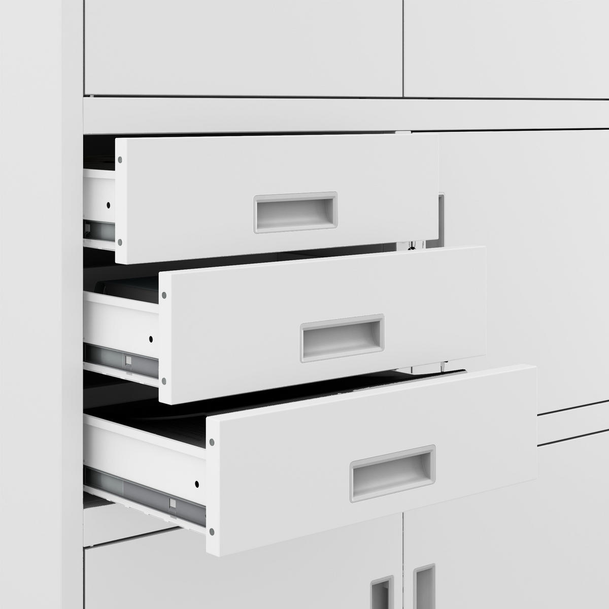 AKTENSCHRANK FILIP II 185x90x40 cm - Weiß, Metall (90/185/40cm) - Jan Nowak
