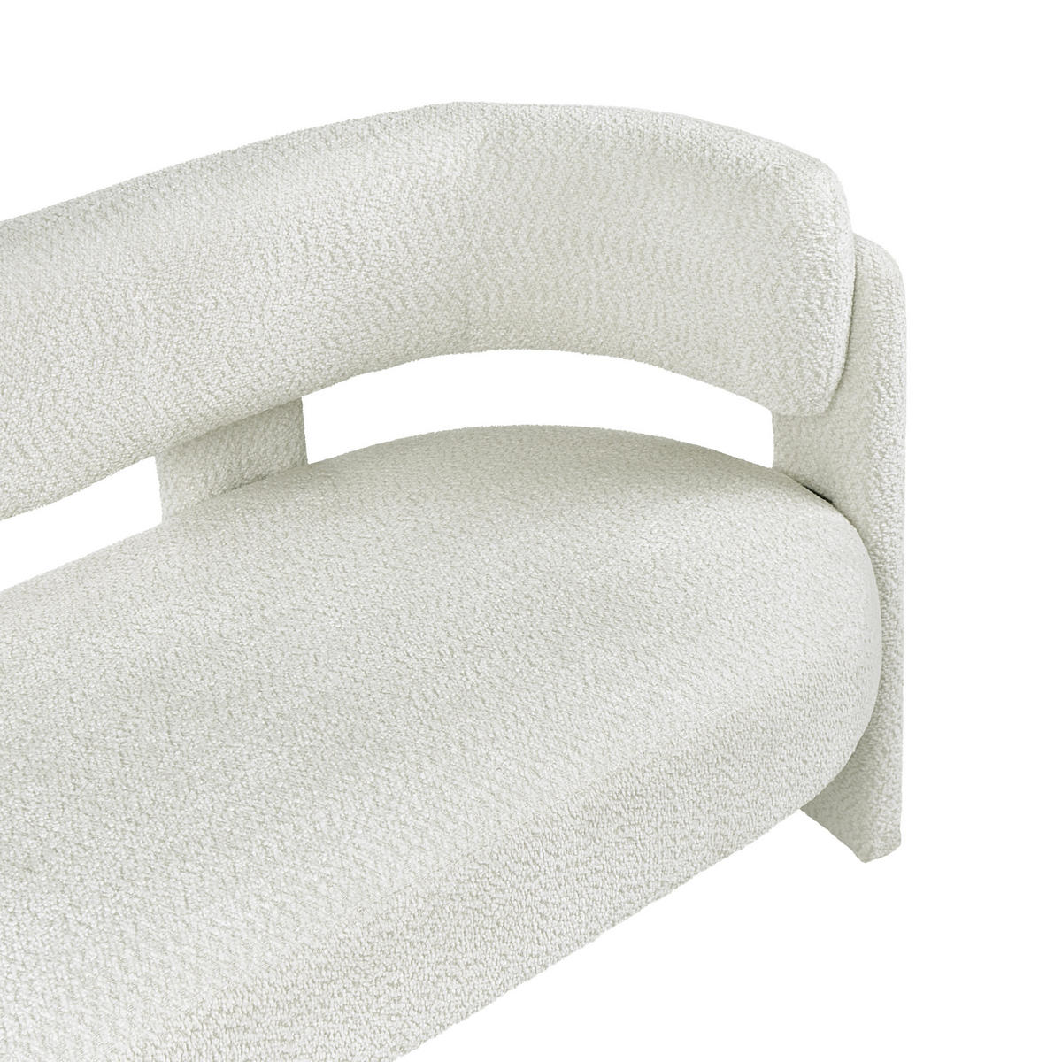 POHOVKA 2-místná Žinylková látka Krémově bílá Burea - krémová, textil (148/75/67cm) - Beliani