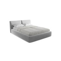 POLSTERBETT mit Bettkasten und Lattenrost 180x228 Grau - Dunkelgrau/Schwarz, Kunststoff/Textil (160/200cm) - Makamii