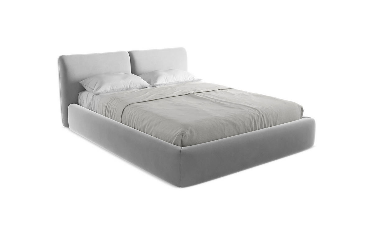 POLSTERBETT mit Bettkasten und Lattenrost 180x228 Grau - Dunkelgrau/Schwarz, Kunststoff/Textil (160/200cm) - Makamii