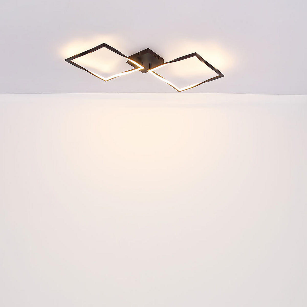 LED DECKENLEUCHTE Metall Schwarz - Schwarz, Metall (86.5/40/8.8cm) - Globo Lighting