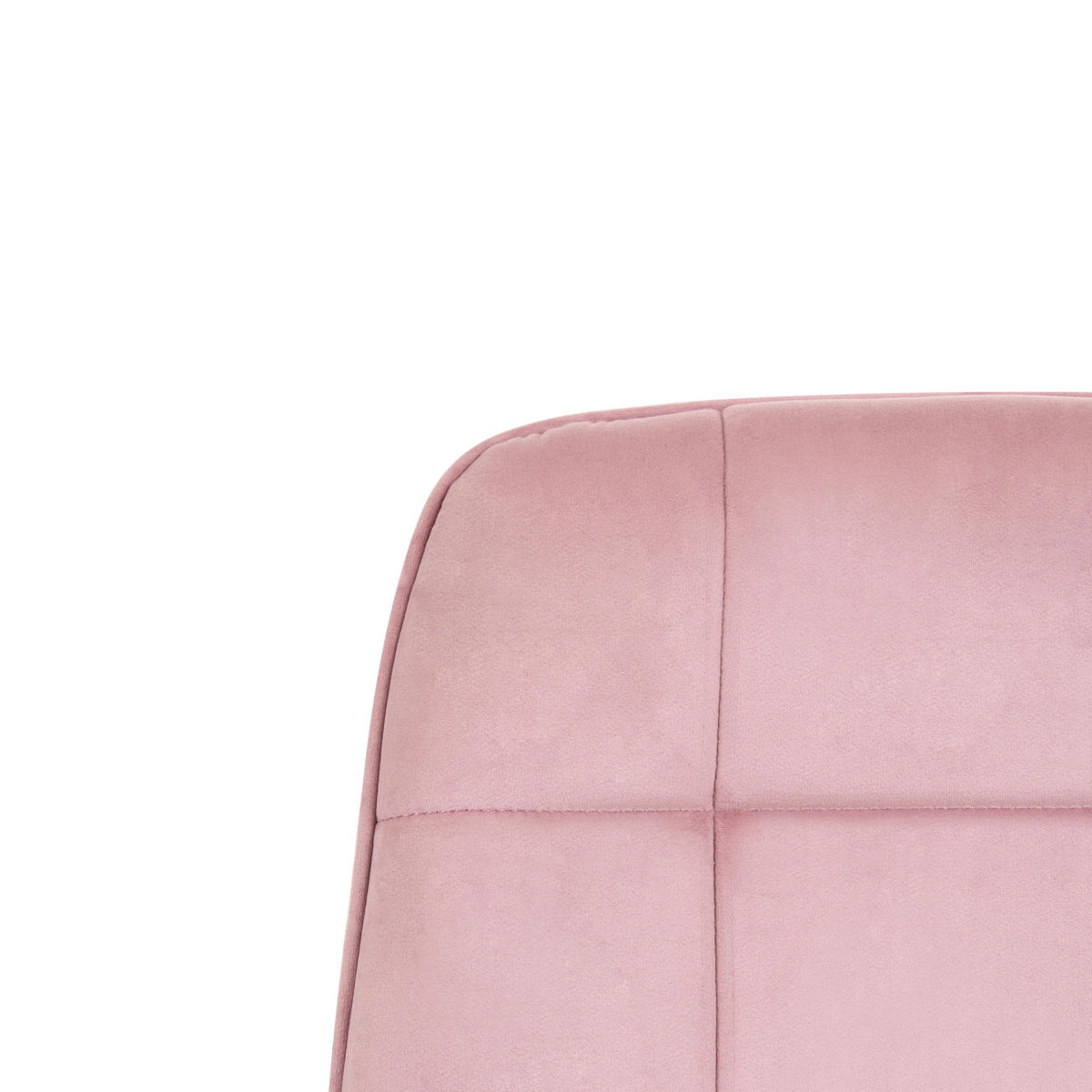BÜROSTUHL Samtstoff Rosa Carlton - Pink/Weiß, Textil/Metall (60/87/60cm) - Beliani