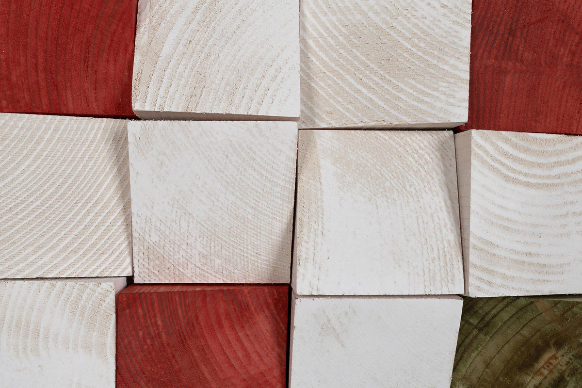 HOLZBILD Grün 102/55 cm - Weiß/Grün, Holz (6.5/55cm) - KUNSTLOFT