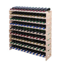 WEINREGAL VINOTECA FLEX PRO HxBxT 121x123x28cm 108 Flaschen auf 9 Ebenen Natur unbehandelt - Naturfarben, Holz (123/121/28cm) - PROREGAL