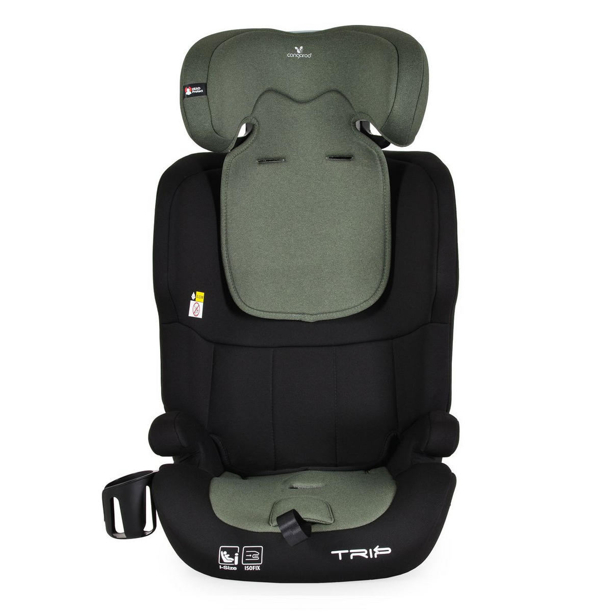 KINDERSITZ Trip i-Size grün (76-150cm) Isofix verstellbare Kopfstütze Gurt - Grün, Textil (40/60/45cm) - Cangaroo