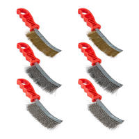 6XDRAHTBÜRSTE - Multicolor, Kunststoff/Metall (2/24/6cm) - Relaxdays