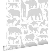 TAPETE Tiere 53 cm x 10.05 m - Grau, Papier (53/0.1cm) - ESTAhome