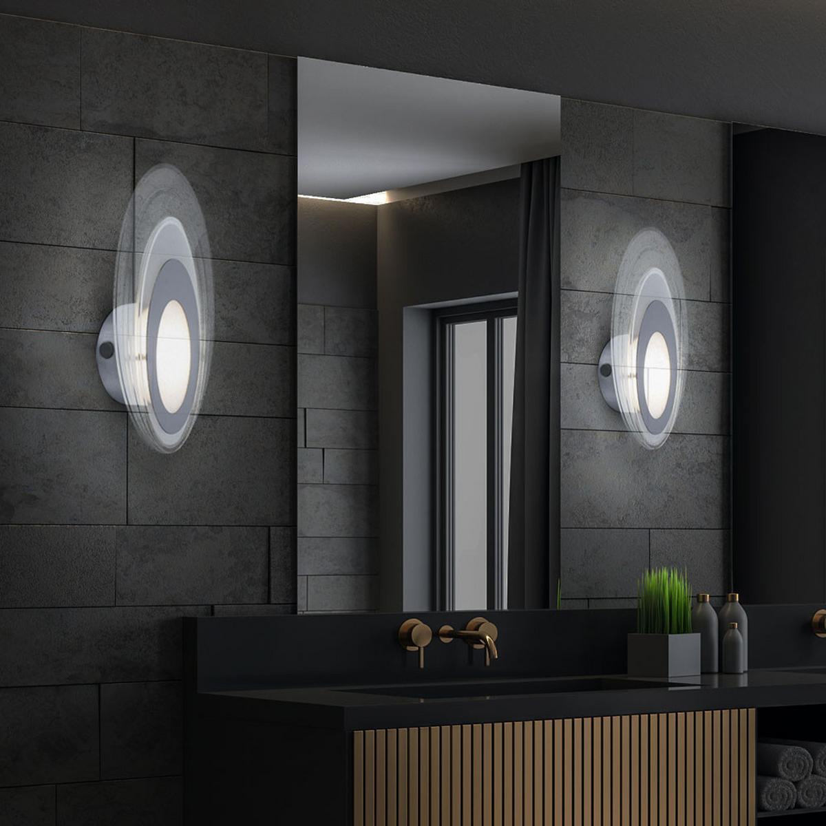 LED WANDLEUCHTE Aluminium Silber Satiniert - Silberfarben, Metall (16/5.5/28cm) - Esto