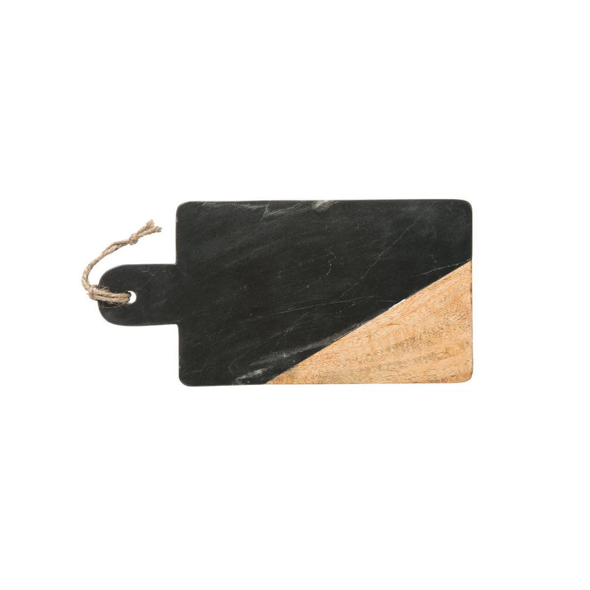 SCHNEIDEBRETT Marmor Geom 15,2/30,5/1,4 cm - Schwarz, Stein (30.5/15.2cm) - Secret de Gourmet