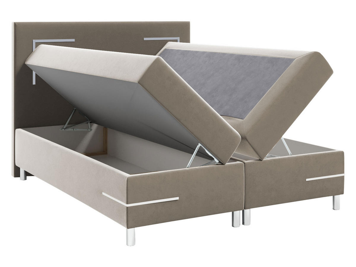 BOXBETT Delos LED - Dunkelblau, Holz (160/200cm) - MIRJAN24