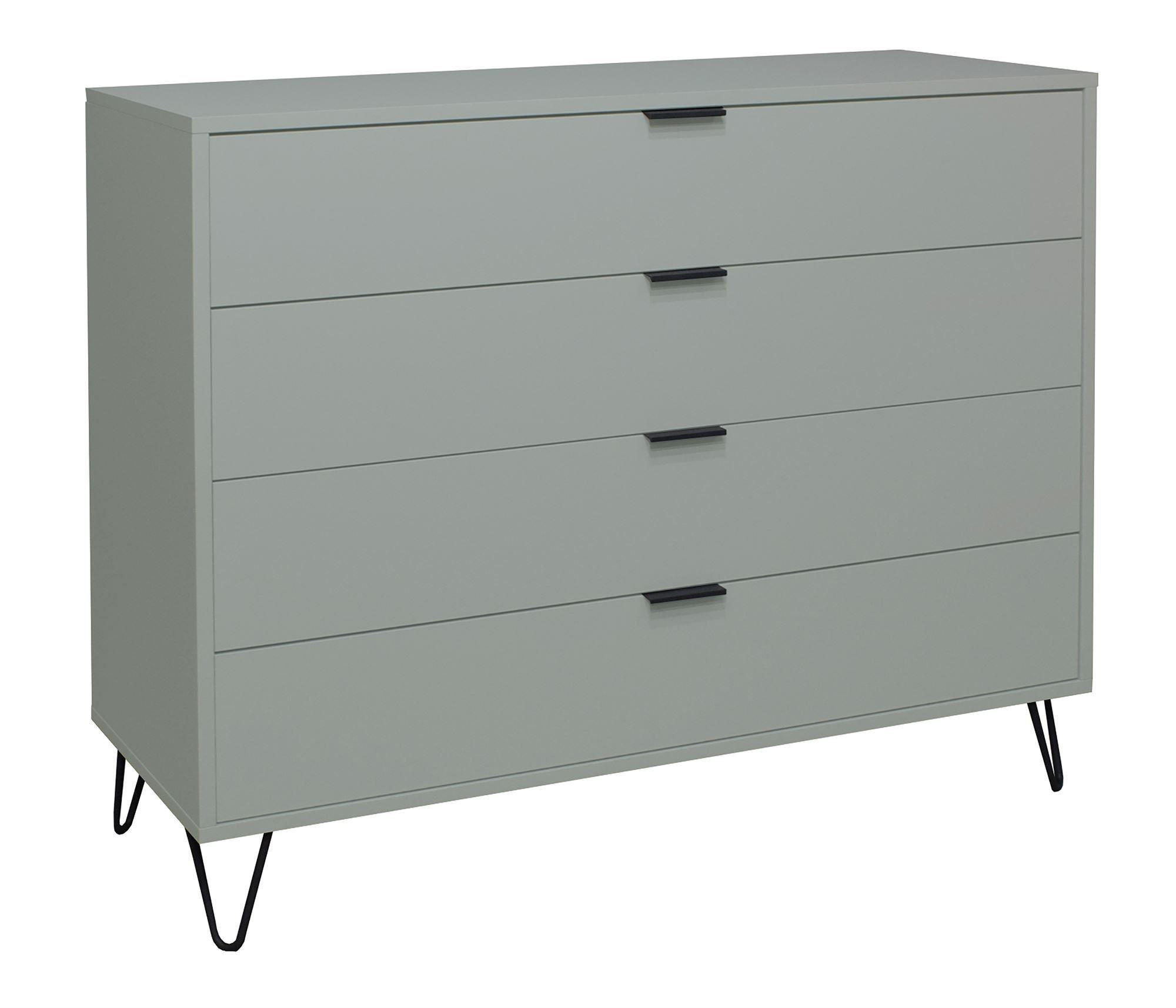 KOMMODE Erna 119x45x102 Pinie Green matt Lack - Grün, Holzwerkstoff (119/102/45cm) - 58aufmkessel