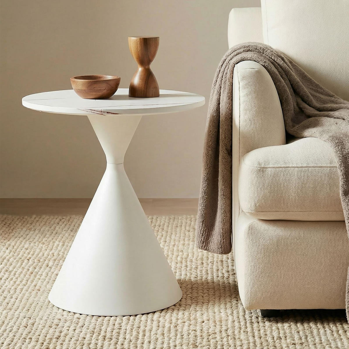 COUCHTISCH ISOMA weiß - Weiß, Holzwerkstoff (50/50/55cm) - IDIMEX