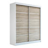 SCHWEBETÜRENSCHRANK 180 CM TREND Farbe: Weiß , sonoma , sonoma - Weiß/Braun, Holzwerkstoff (180/215/59.5cm) - A&J MöbelLand