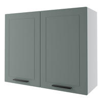 KÜCHENHÄNGESCHRANK Kvantum W3/90 Mint Matt / Weiß Matt 90 / 32,5 / 72cm - Weiß/Mintgrün, Holz/Holzwerkstoff (90/72/32.5cm) - Feldmann-Wohnen