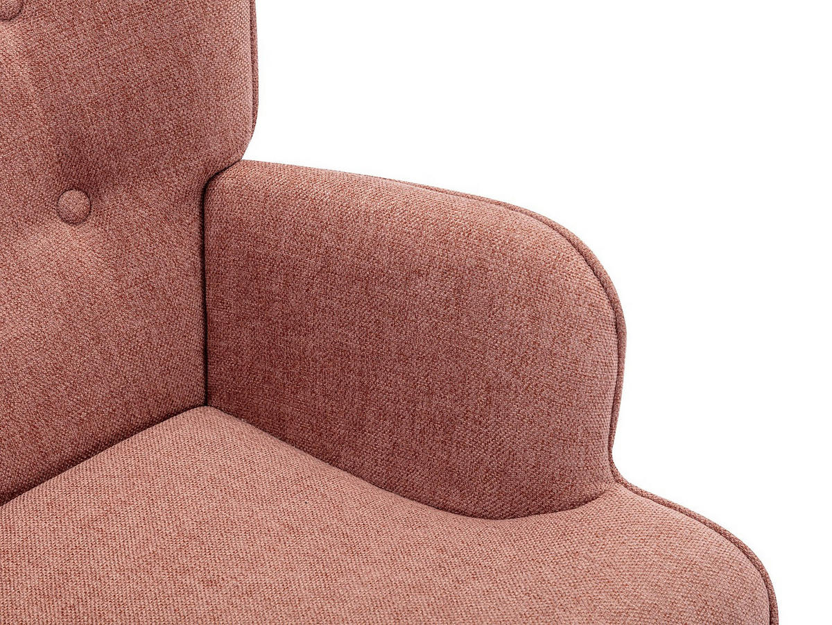 SESSEL - Stoff - Rosa - VATELY - Pink, Textil (69/95.5/78cm) - Vente-Unique