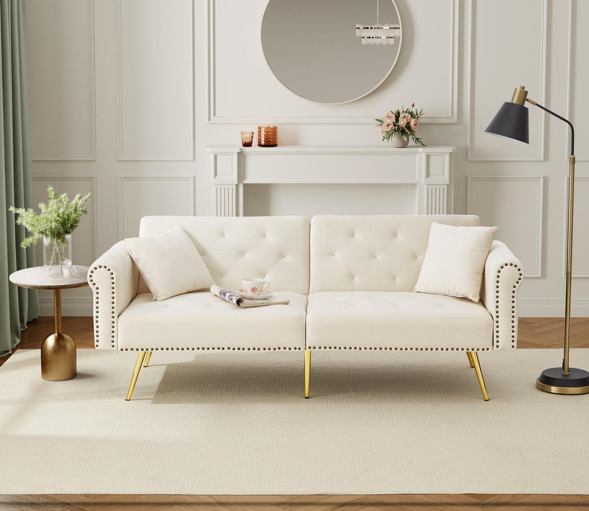 SOFA 2-Sitzer 173/75/70 cm Beige - Beige, Textil (75/70/173cm)