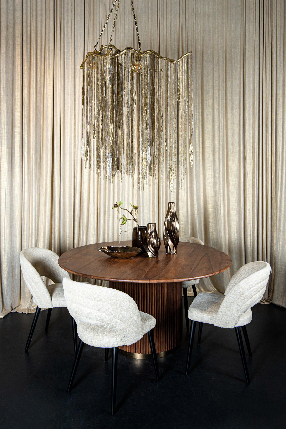 HÄNGELAMPE Wilco Gold 108/44/185cm - Goldfarben, Metall (108/44/185cm) - PTMD Collection