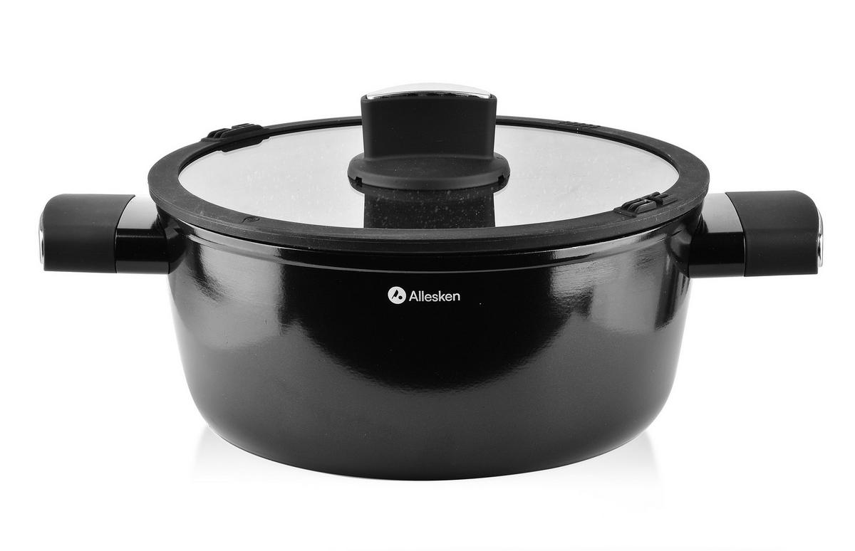 TOPF Valerian Schwarz 33/16/12 cm Metall - Schwarz, Metall (33cm) - Mondex