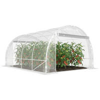 POLYTUNNEL-GEWÄCHSHAUS DE-05790 Begehbar, verzinkter Stahlrahmen Transparent - Transparent, Kunststoff/Metall (297/199/395cm) - ComfortXL