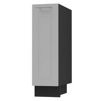 UNTERSCHRANK Bari D1D/20 Schwarz / RAL 7040 fenstergrau 20 / 50 / 82cm - Schwarz/Grau, Holz/Holzwerkstoff (20/82/50cm) - Feldmann-Wohnen